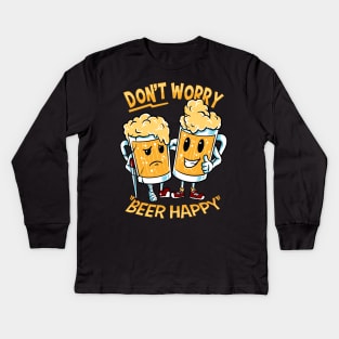 happy beer Kids Long Sleeve T-Shirt